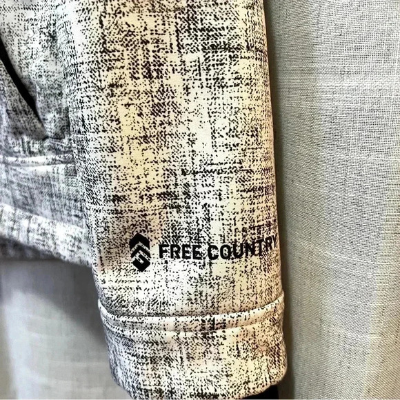 Free Country | Zip Up Rain Defense Jacket White Black Women’s Medium - Picture 4 of 6